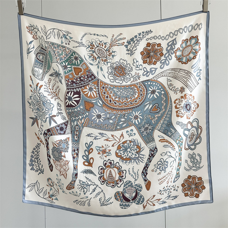 Travel Hair Accessories - Bandana Wanita Motif Kuda 90CM, Syal