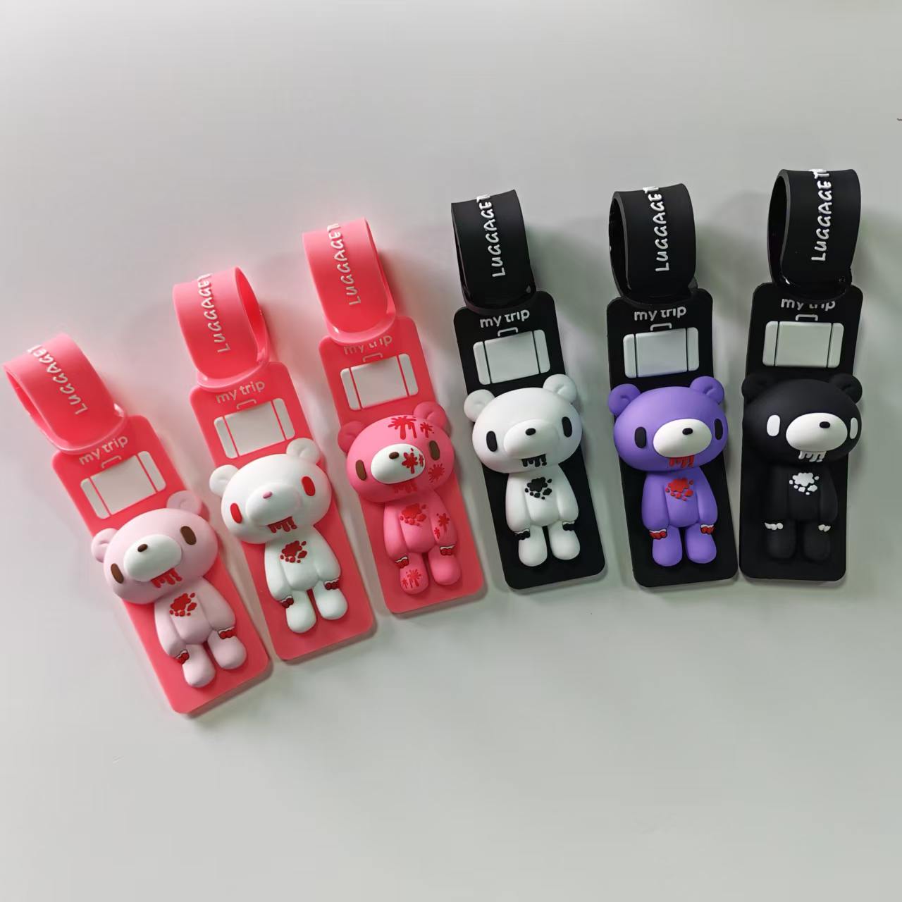 Travel Accessories Luggage Straps - Tag Bagasi Silikon Beruang Kartun Lucu,