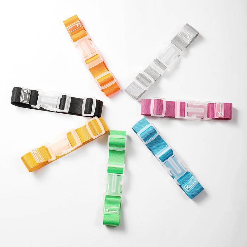 Qantas Travel Accessories - 2 Buah Tali Nilon Bagasi Warna-warni
