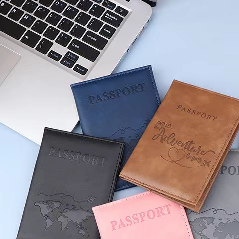 Travel Wallet Slim - Sampul Paspor Kulit PU Uniseks Dompet