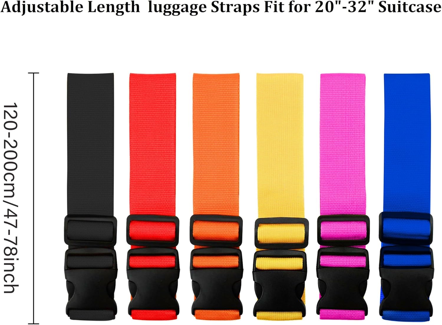 Travel Accessories Luggage Straps - Tali Koper Warna Cerah yang Dapat
