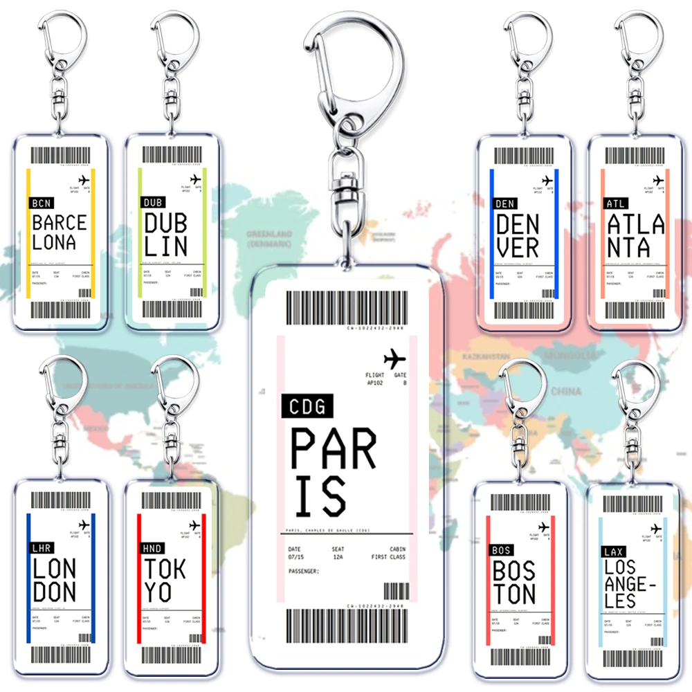 Qantas Travel Accessories - Pesawat tiket Boarding Pass gantungan kunci