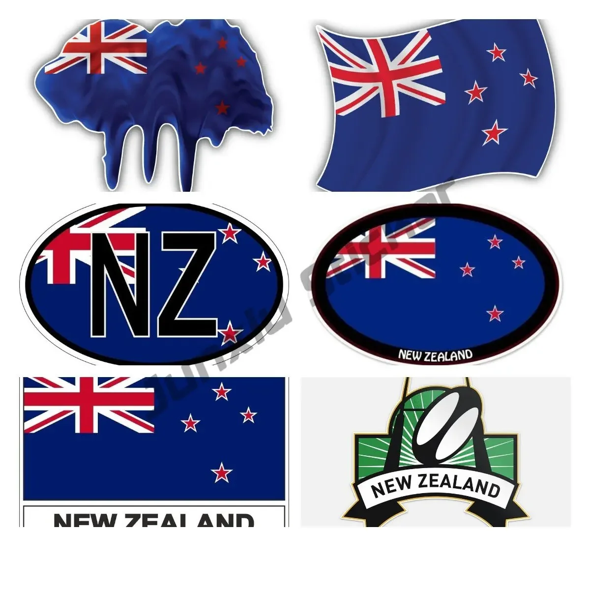 Travel Accessories New Zealand - Stiker Vinil Bendera Selandia Baru, Stiker