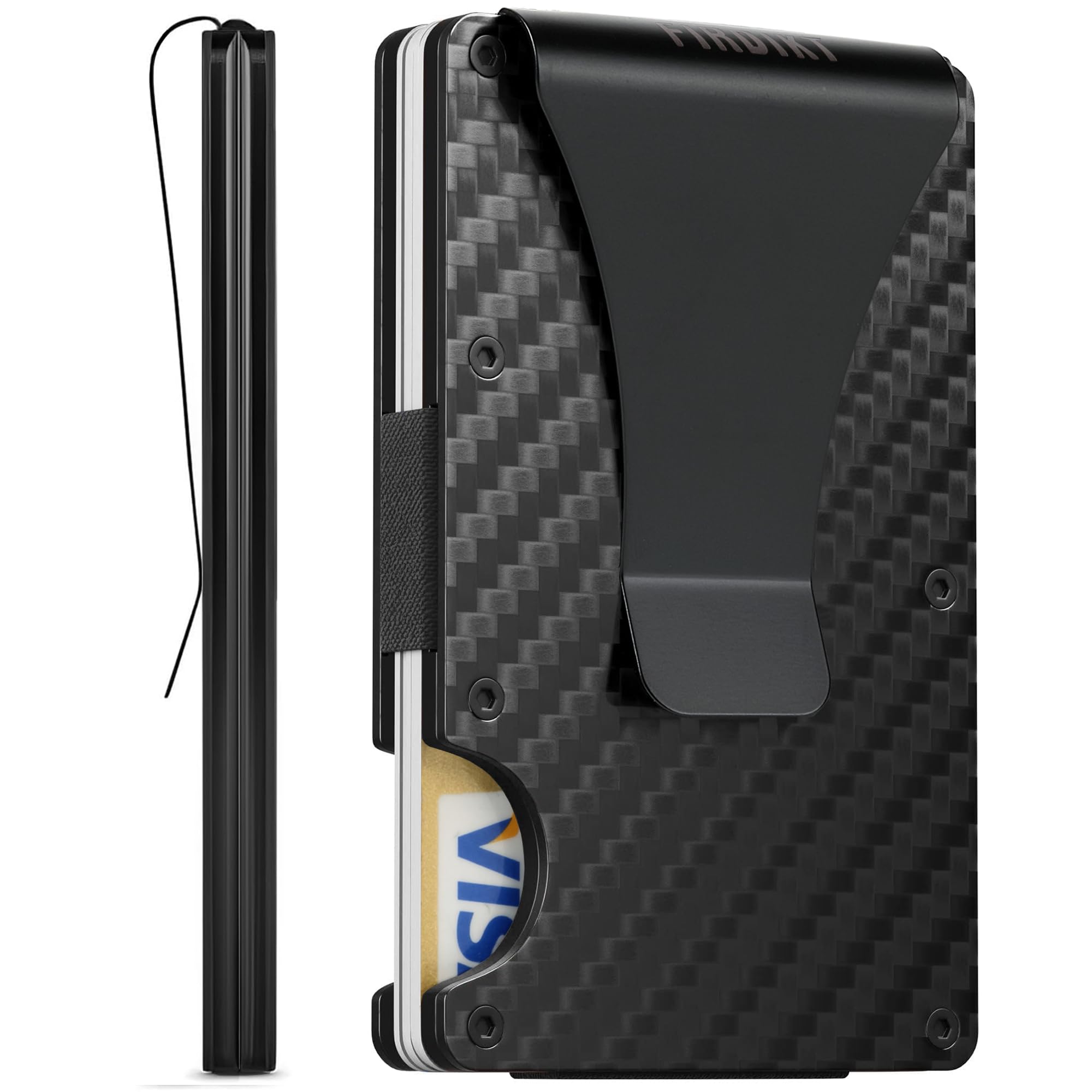 Travel Wallet Slim - Dompet Serat Karbon, Dompet Klip Uang