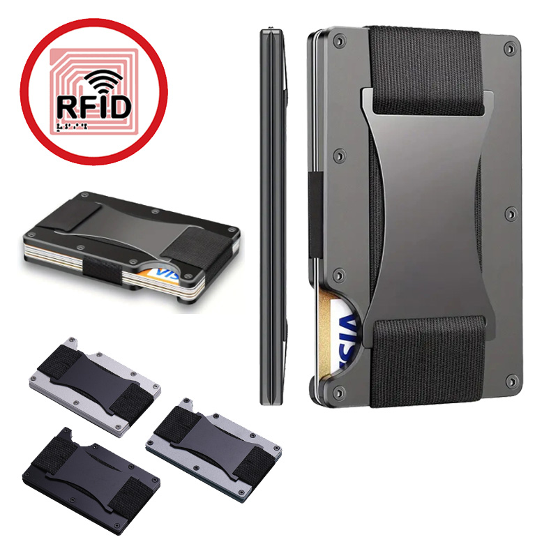 Travel Wallet Slim - Dompet Aluminium Pelindung Kartu RFID Model