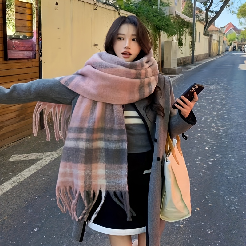 Syal Kotak-kotak Klasik untuk  - Travel Hair Accessories ulasan dan harga