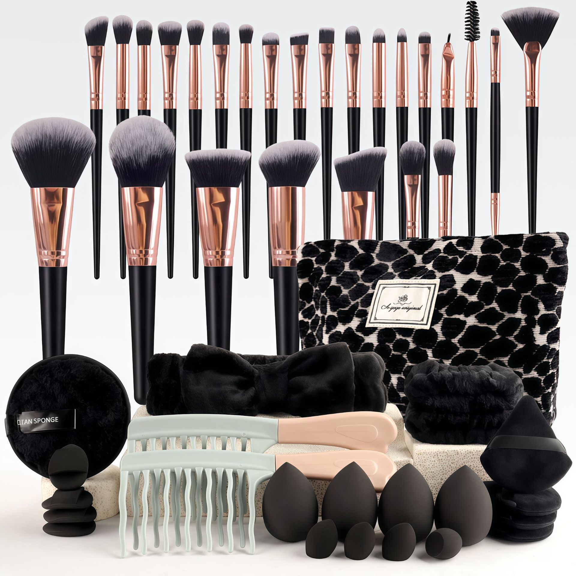 Set Kuas Makeup Gaya Chic deng - Travel Accessories Set ulasan dan harga