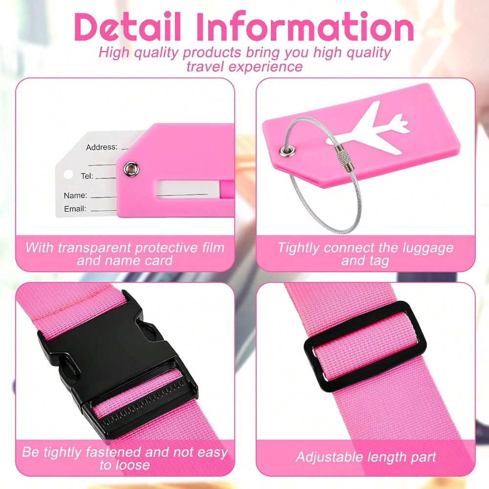 Set Tali Pengikat Koper dengan - Travel Accessories Luggage Straps ulasan dan harga