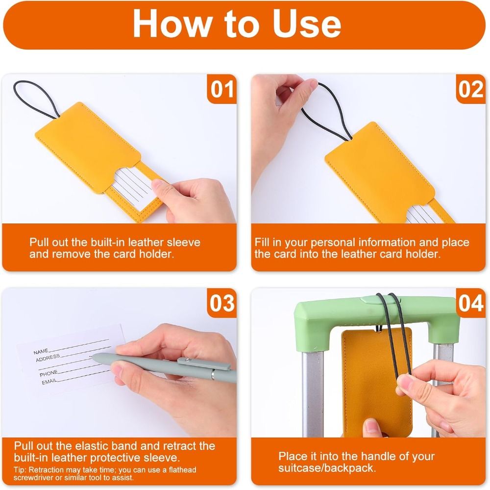 Tag Bagasi Kulit PU yang Dapat - Travel Accessories Luggage Straps ulasan dan harga
