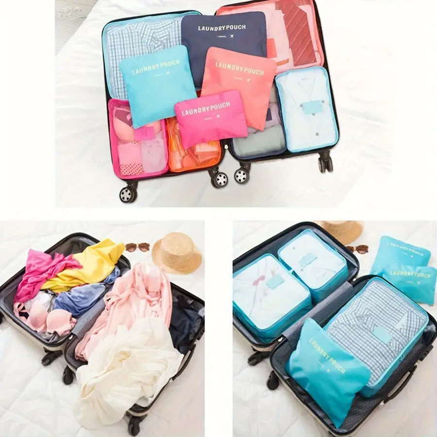 6 buah tas penyimpanan Organiz - Travel Packing Cube ulasan dan harga