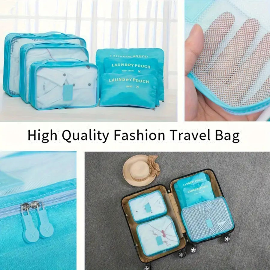 6 buah tas penyimpanan Organiz - Travel Packing Cube ulasan dan harga