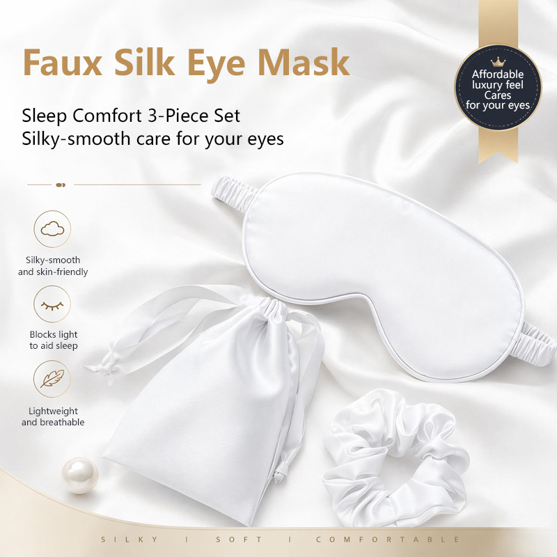 Set 3Pcs Masker Mata Sutra Pen - Travel Accessories Set ulasan dan harga