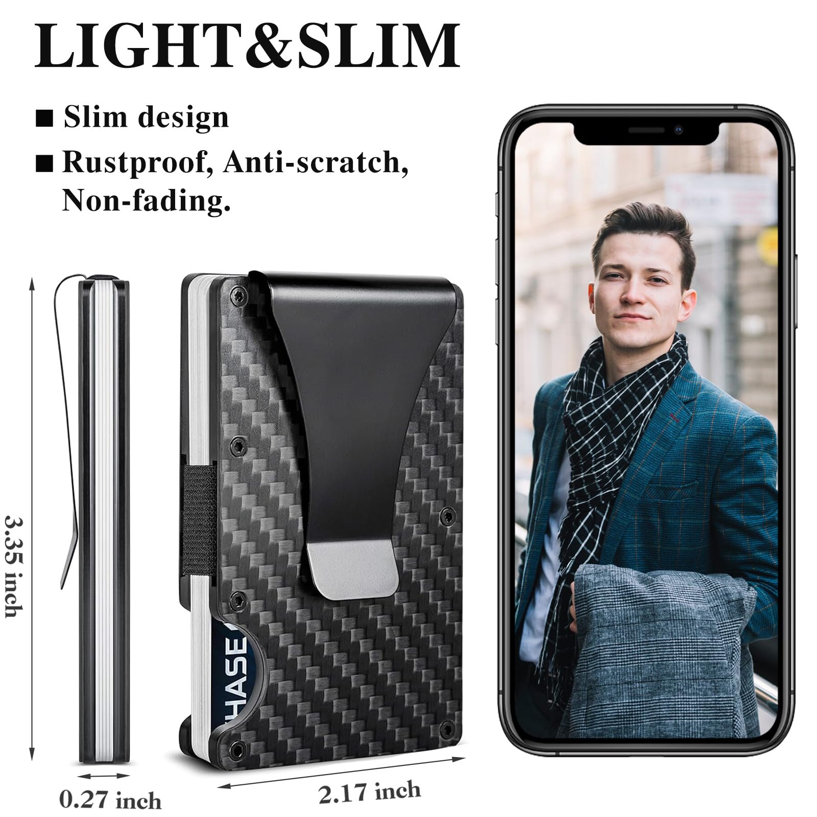 Dompet Serat Karbon, Dompet Kl - Travel Wallet Slim ulasan dan harga