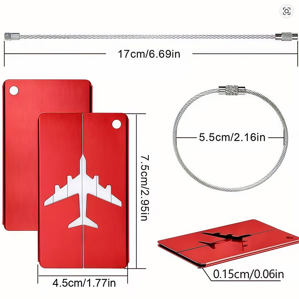 Tag bagasi perjalanan aluminiu - Qantas Travel Accessories ulasan dan harga