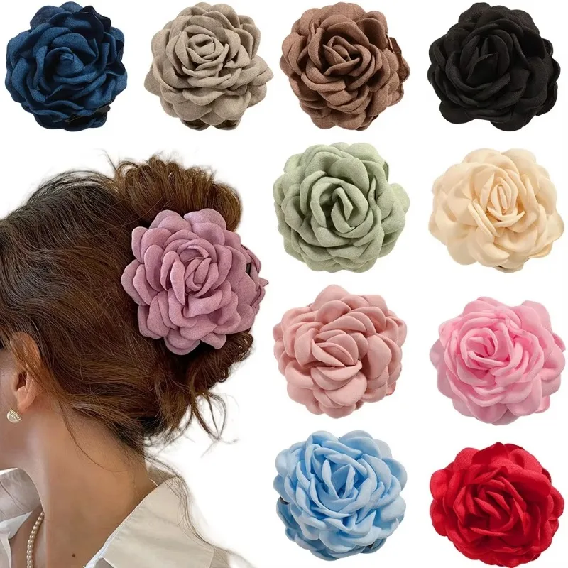 Klip Cakar Rambut Bunga Mawar  - Travel Hair Accessories ulasan dan harga
