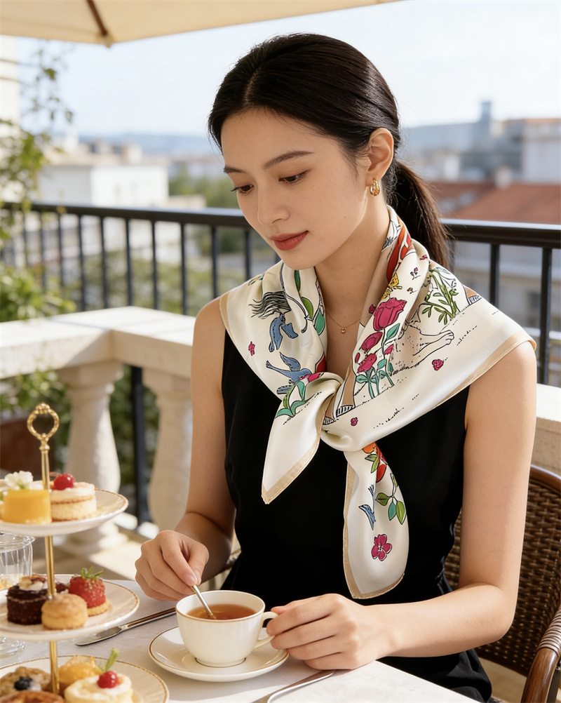 Syal Sutra Kuda Wanita Musim S - Travel Hair Accessories ulasan dan harga