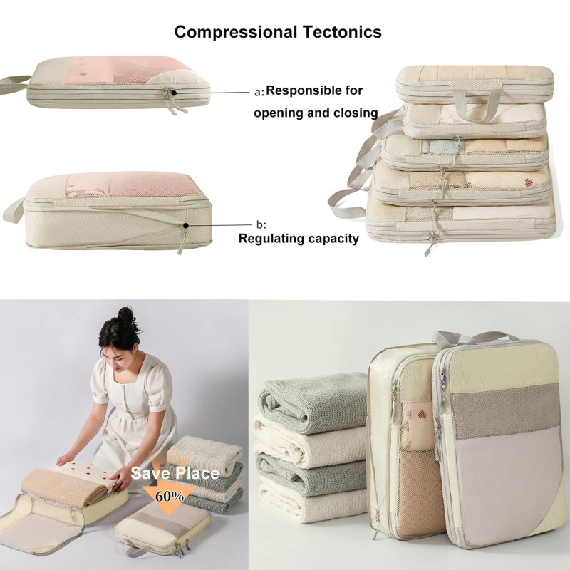 5 Buah Kubus Pengemas Kompresi - Travel Accessories Packing Cubes ulasan dan harga