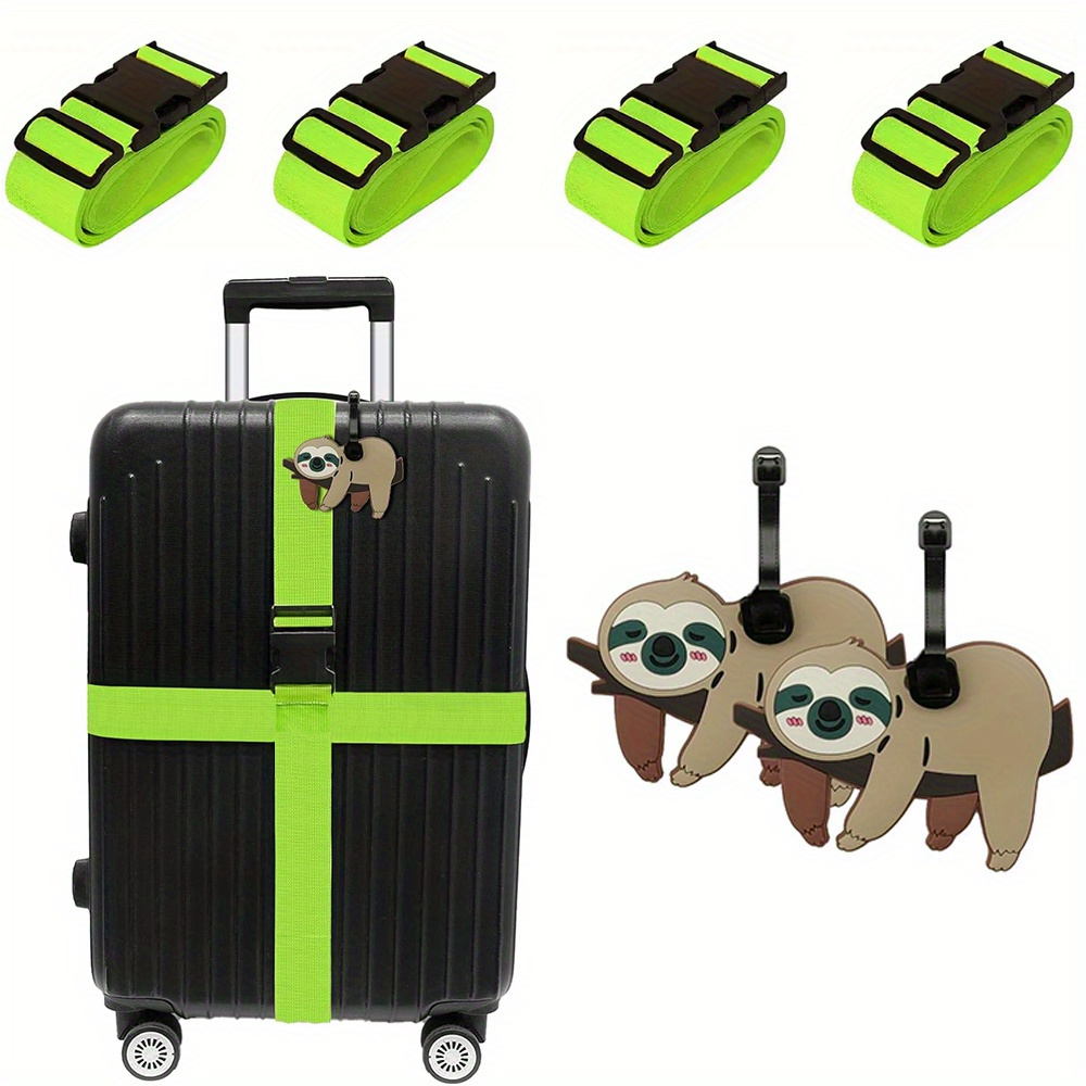 6 Pak Tali Bagasi Set Tag Baga - Travel Accessories Luggage Straps ulasan dan harga